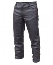 JTS 113 Mens Leather Laced Jeans
